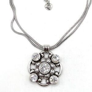 Brighton Twilight Swarovski Silver Crystal Pendant Double Chain
